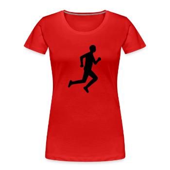Coureur - T-shirt bio Premium Femme - rouge - Devant - Mia (176cm)
