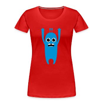 Hoch die Hände Wochenende / Funny Shirt / comic - Frauen Premium Bio T-Shirt - Rot - Vorne - Mia (176cm)