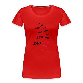tacho, km h - Frauen Premium Bio T-Shirt - Rot - Vorne - Mia (176cm)