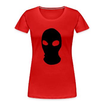 Masque - T-shirt bio Premium Femme - rouge - Devant - Mia (176cm)