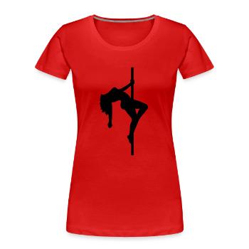 Pole dancer stripper poledance sexy girl hot - Frauen Premium Bio T-Shirt - Rot - Vorne - Mia (176cm)