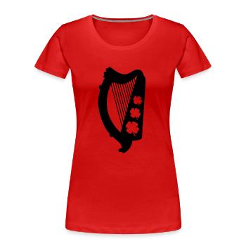 Irland - Frauen Premium Bio T-Shirt - Rot - Vorne - Mia (176cm)