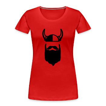 viking - Women's Premium Organic T-Shirt - red - Front - Mia (176cm)