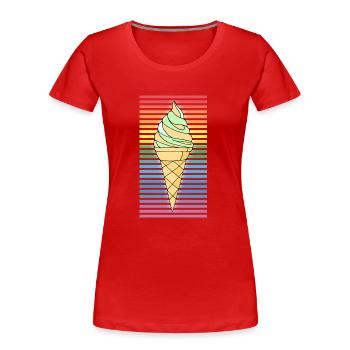 Eis - Frauen Premium Bio T-Shirt - Rot - Vorne - Mia (176cm)