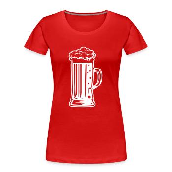 Beer Symbol Beer Glass - T-shirt bio Premium Femme - rouge - Devant - Mia (176cm)
