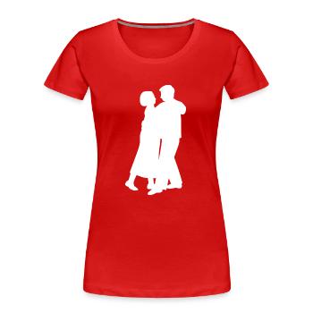 Danse Musique de danse - T-shirt bio Premium Femme - rouge - Devant - Mia (176cm)
