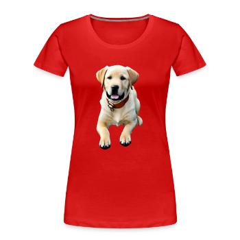 Labrador Retriever - Women's Premium Organic T-Shirt - red - Front - Mia (176cm)