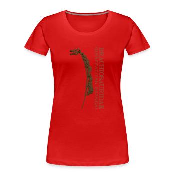 Giraffatitan Brancai Brachiosauridae brown - Frauen Premium Bio T-Shirt - Rot - Vorne - Mia (176cm)