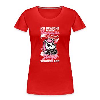 Funny Horse Saying Therapist Shetty Pony - Women's Premium Organic T-Shirt - red - Front - Mia (176cm)