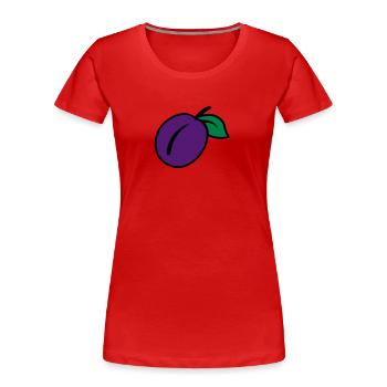 Plum - Women's Premium Organic T-Shirt - red - Front - Mia (176cm)