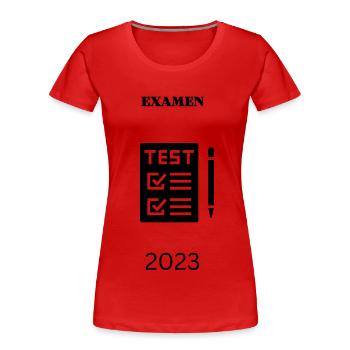 Examen Abschluss Design - Frauen Premium Bio T-Shirt - Rot - Vorne - Mia (176cm)