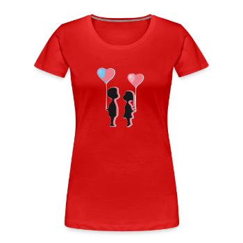 boy - Women's Premium Organic T-Shirt - red - Front - Mia (176cm)