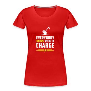 Thor Rune Valhalla Mjolnir - Women's Premium Organic T-Shirt - red - Front - Mia (176cm)