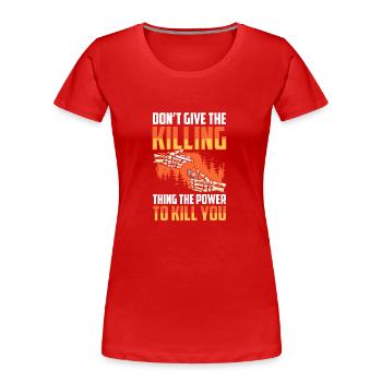 Nichtraucher Disziplin Nicht Rauchen Sucht - Frauen Premium Bio T-Shirt - Rot - Vorne - Mia (176cm)