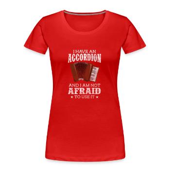 Music, Culture, Orchestra, Musicians - Women's Premium Organic T-Shirt - red - Front - Mia (176cm)
