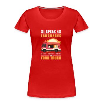 Streetfood Essen Food - Frauen Premium Bio T-Shirt - Rot - Vorne - Mia (176cm)