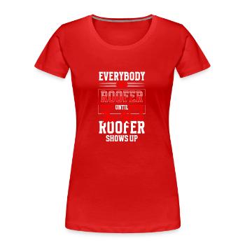Handwerker Hausbau Hammer Zimmerer - Frauen Premium Bio T-Shirt - Rot - Vorne - Mia (176cm)
