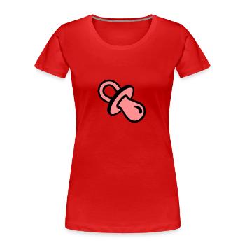 Sucette - T-shirt bio Premium Femme - rouge - Devant - Mia (176cm)