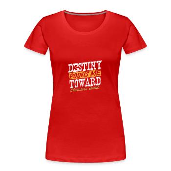 Das Schicksal weist mich auf Charcuterie-Bretter - Frauen Premium Bio T-Shirt - Rot - Vorne - Mia (176cm)