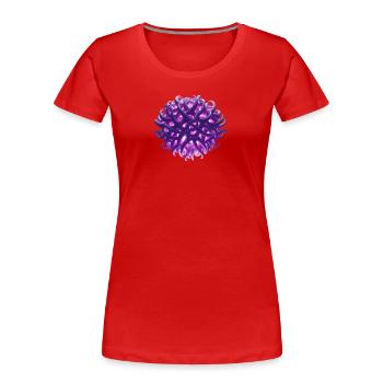 boule de tentacule violette - T-shirt bio Premium Femme - rouge - Devant - Mia (176cm)