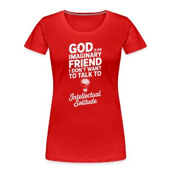 Imaginärer Gott, intellektuelle Einsamkeit - Frauen Premium Bio T-Shirt - Rot - Vorne - Mia (176cm)