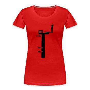 High diving - Women's Premium Organic T-Shirt - red - Front - Mia (176cm)