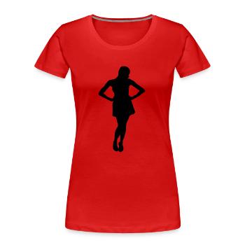 Woman body Silhouette vector design - Women's Premium Organic T-Shirt - red - Front - Mia (176cm)