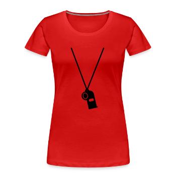 Schiedsrichter - Frauen Premium Bio T-Shirt - Rot - Vorne - Mia (176cm)