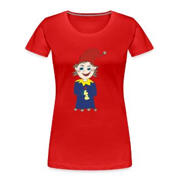clown - T-shirt bio Premium Femme - rouge - Devant - Mia (176cm)