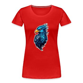 Eagle - United States - USA - Women's Premium Organic T-Shirt - red - Front - Mia (176cm)