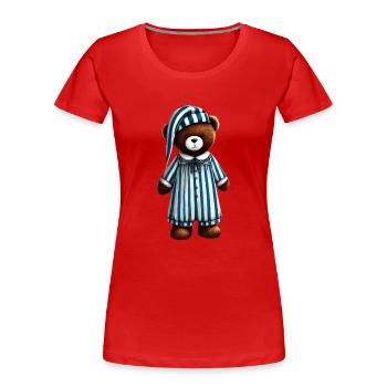 Lutkabär - Frauen Premium Bio T-Shirt - Rot - Vorne - Mia (176cm)