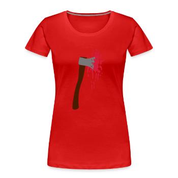 Beil Blut - Frauen Premium Bio T-Shirt - Rot - Vorne - Mia (176cm)