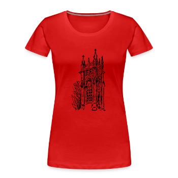 Big Ben - Frauen Premium Bio T-Shirt - Rot - Vorne - Mia (176cm)
