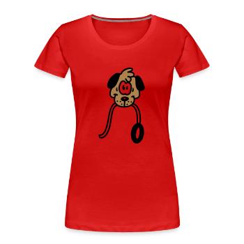 veut aller walkies - T-shirt bio Premium Femme - rouge - Devant - Mia (176cm)