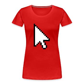 Pixel Mauszeiger - Frauen Premium Bio T-Shirt - Rot - Vorne - Mia (176cm)