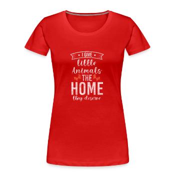 Animal lover rescue - Women's Premium Organic T-Shirt - red - Front - Mia (176cm)