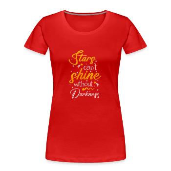 Étoile, Ciel, Espace, Ciel nocturne - T-shirt bio Premium Femme - rouge - Devant - Mia (176cm)