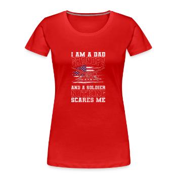Militär Land Dog Tag Weltfrieden - Frauen Premium Bio T-Shirt - Rot - Vorne - Mia (176cm)
