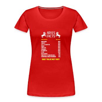 Sternzeichen Widder - Frauen Premium Bio T-Shirt - Rot - Vorne - Mia (176cm)