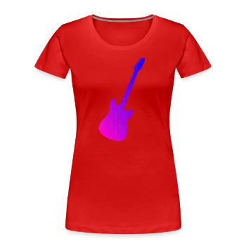 Guitar Guitar Player Herren Gitarrist Damen - Frauen Premium Bio T-Shirt - Rot - Vorne - Mia (176cm)
