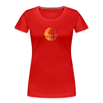 Künstlerische Ensenada Baja California Mexiko Cool - Frauen Premium Bio T-Shirt - Rot - Vorne - Mia (176cm)
