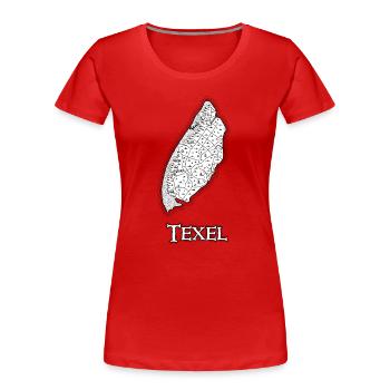 Texel | Antike Landkarte | Schatzkarte - Frauen Premium Bio T-Shirt - Rot - Vorne - Mia (176cm)