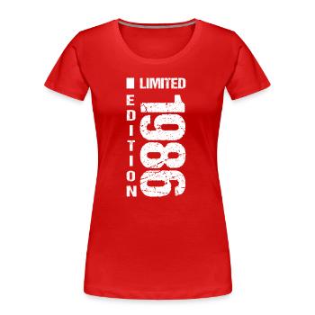 1986 Limited Edition 40th Birthday - Women's Premium Organic T-Shirt - red - Front - Mia (176cm)