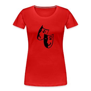 Theatre - Actor - Masks - Women's Premium Organic T-Shirt - red - Front - Mia (176cm)
