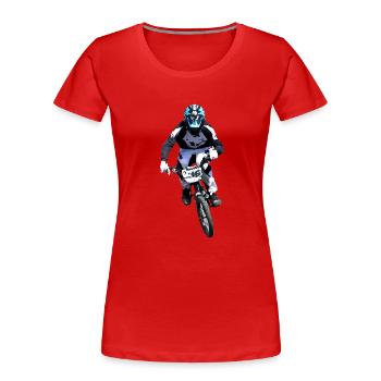 bmx race racing vtt motocross - T-shirt bio Premium Femme - rouge - Devant - Mia (176cm)