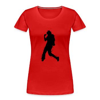 Dancing Dance Music - Frauen Premium Bio T-Shirt - Rot - Vorne - Mia (176cm)