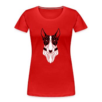 Bull Terrier - Women's Premium Organic T-Shirt - red - Front - Mia (176cm)