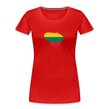 Litauen - Frauen Premium Bio T-Shirt - Rot - Vorne - Mia (176cm)