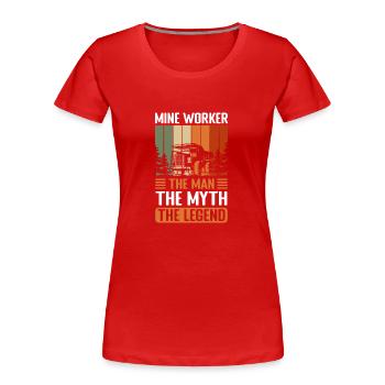 Miner Men Miners Helmet - Women's Premium Organic T-Shirt - red - Front - Mia (176cm)