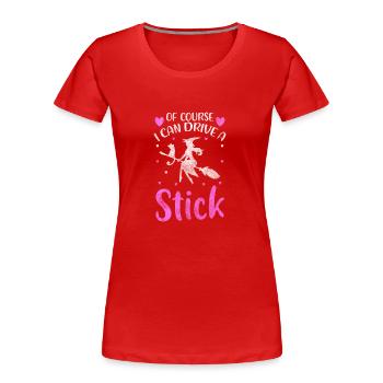 Witches Witches' brooms Spells Monsters - Women's Premium Organic T-Shirt - red - Front - Mia (176cm)